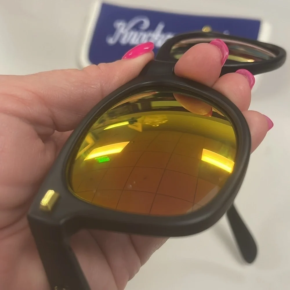 Knockaround Men’s Sunglasses w/ Matt Black Frame and Rose Gold Lenses, NWOT